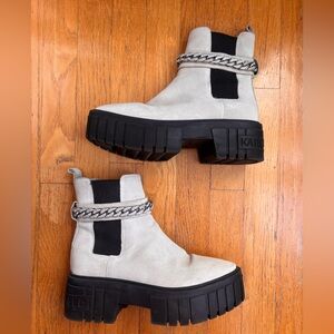 Karl Lagerfeld Paris Women Chelsea Boots Men Suede Size 7-7.5